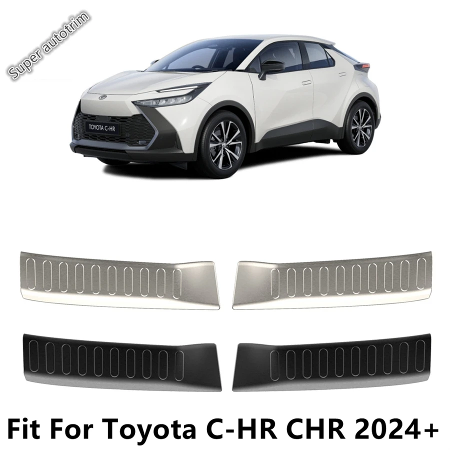 

Car Rear Door Bumper Sill Plate Panel Threshold Pedal Guard Protector Cover Trim Accessories Fit For Toyota C-HR CHR 2024 2025