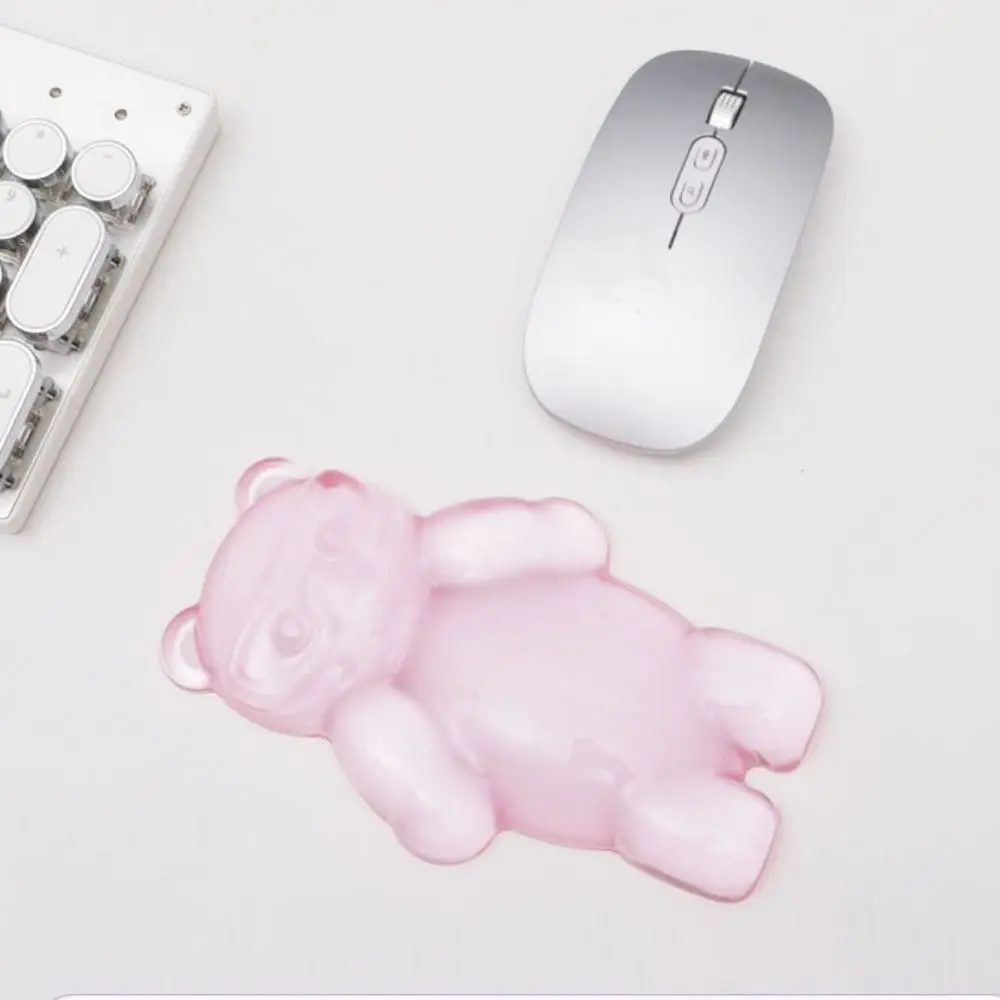 

Waterproof Cartoon Bear Mouse Pad Hand Rest Cute Design Wrist Guard Mouse Pad Comfortable Soft Material Anti-slip Mouse Pad