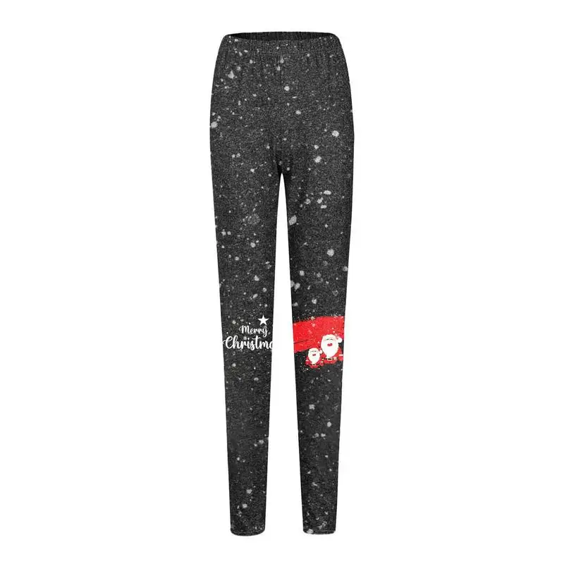 

Christmas High Waist Leggings Breathable High Waisted Slimming Yoga Leggings Santa Claus Print Fashion Tummy Control Leggings