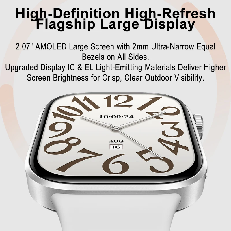 Redmi Watch 6 Global Version 550mAh Battery 2.07" AMOLED Dual L1 Antenna Positioning 150+ Sports Modes Water Resistance