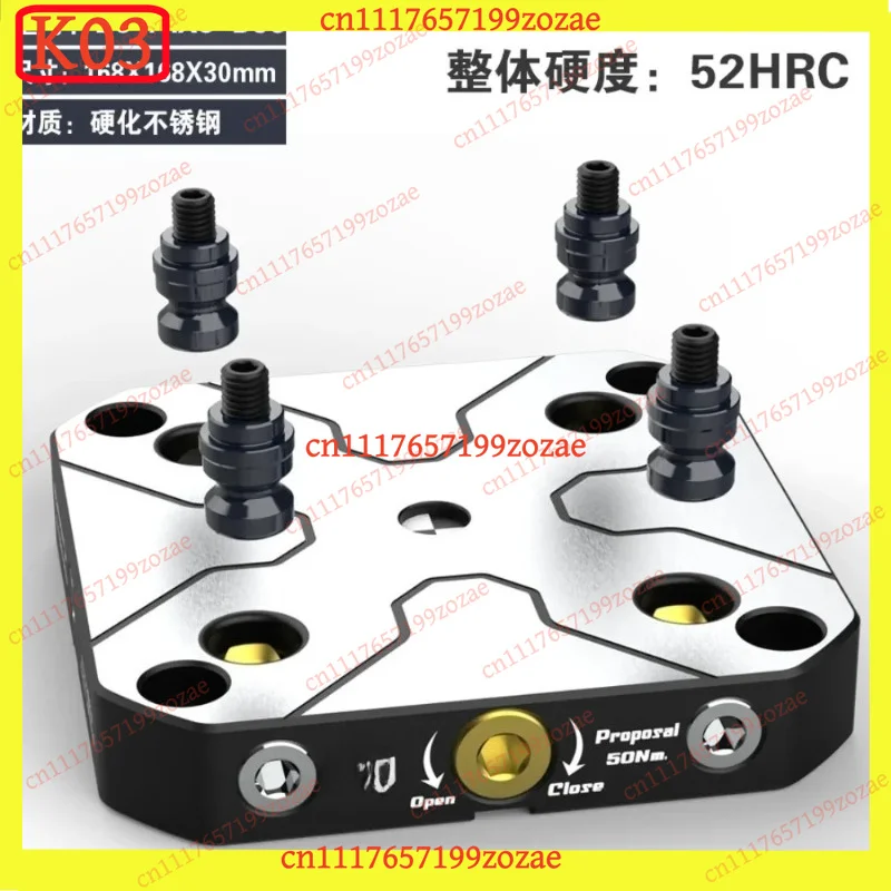 K03 4 5 Axis Self-centering Vise Fixture Zero Point Quick Change System L-block Bridge Plate for CNC Milling Machine