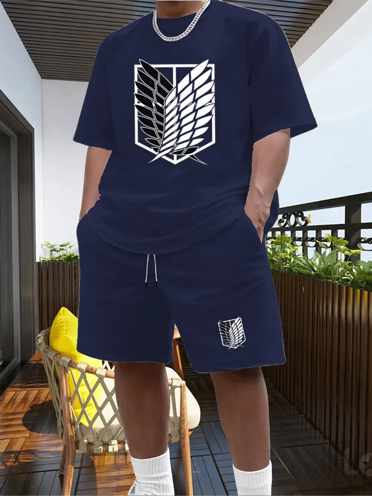 

New 2026 Men's and Women's T-shirt Set Anime Cute Cartoon Printed Hoodie Summer Top