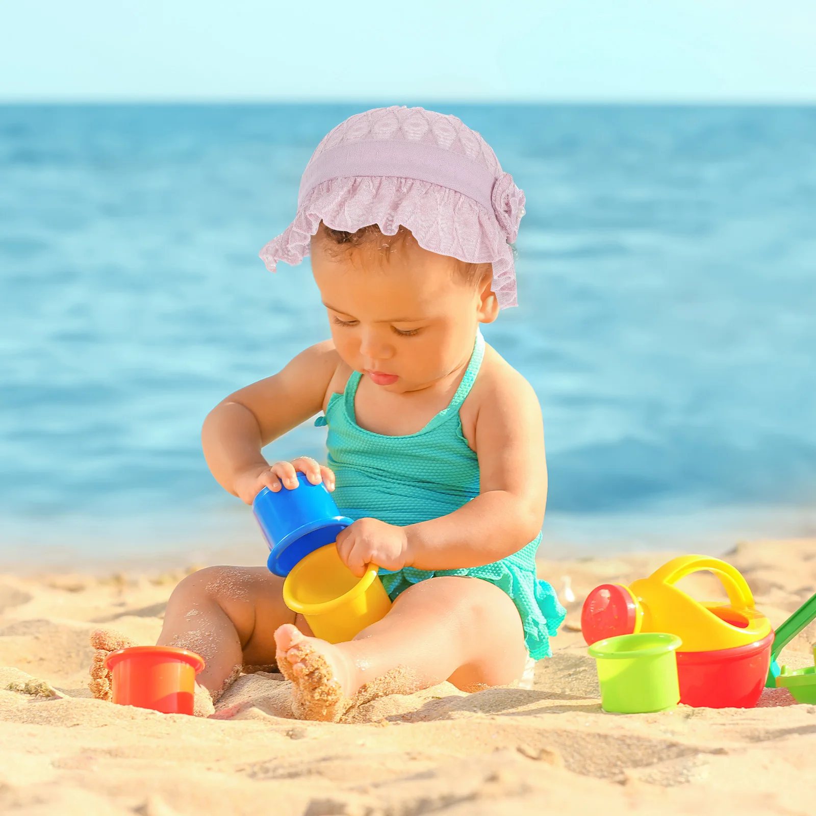 

Красивая кружевная детская шапка для маленьких девочек 0-2 лет, регулируемая мягкая удобная шапка для новорожденных, детская шапка, кружевная кепка