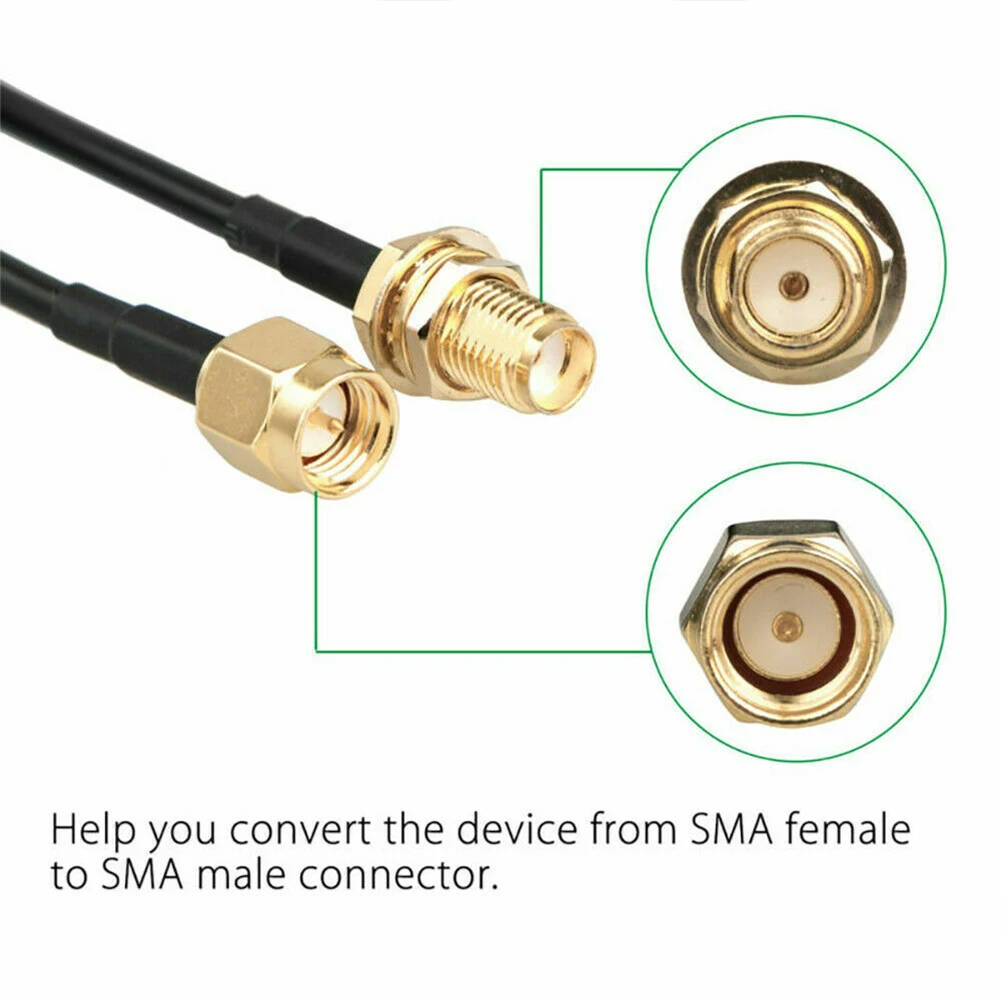 Câble d'extension d'antenne Wi-Fi, 1m/2m/3.0m/5m, machine de ppm, mâle et femelle, d'effets de coppe PC et métal, 100% tout neuf