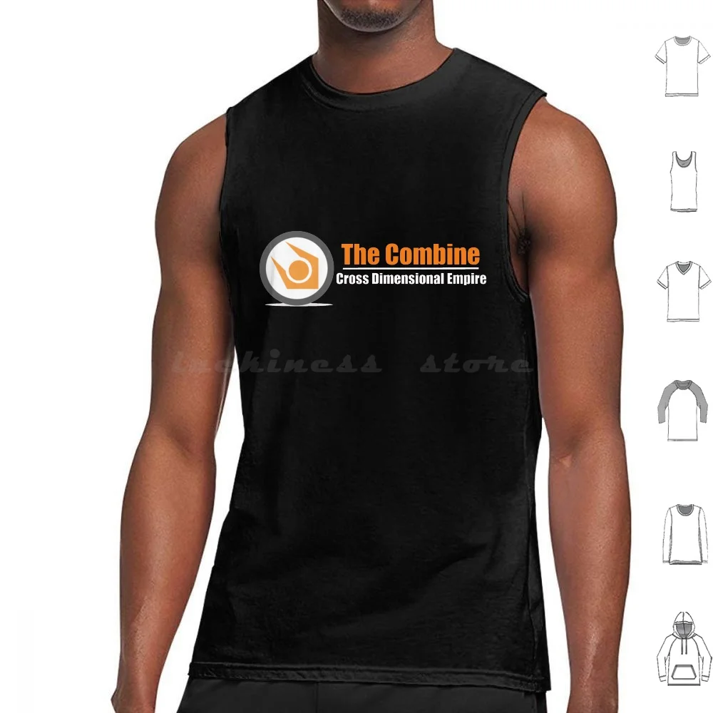 Half Life Combine Logo Tank Tops Print Cotton Black Mesa Research Facility Science Half Life Half Life 2 Game Nerd Gordon