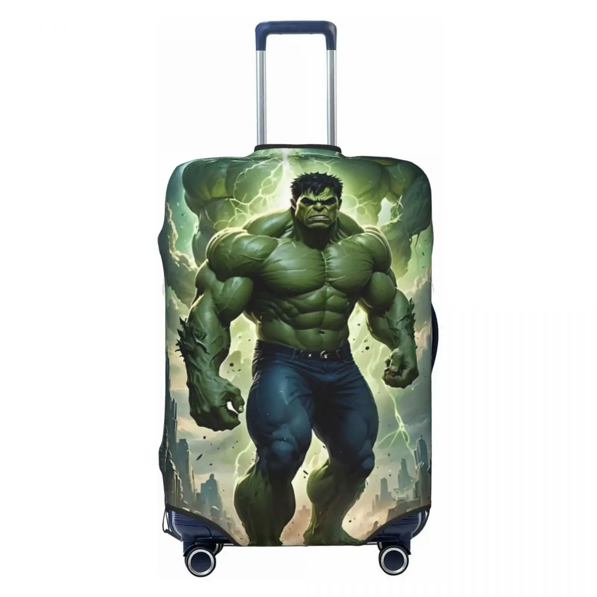 

Custom Fashion 3D Printing Art Hulk Luggage Cover Protector Washable Popular Movie Travel Suitcase Covers