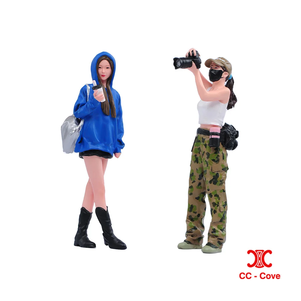 

Миниатюрная фигурка с росписью лица 1/18 1/24, красивая женская толстовка с капюшоном для фотографа, реквизит для питья кофе, реквизит, автомобиль, декор, игрушка