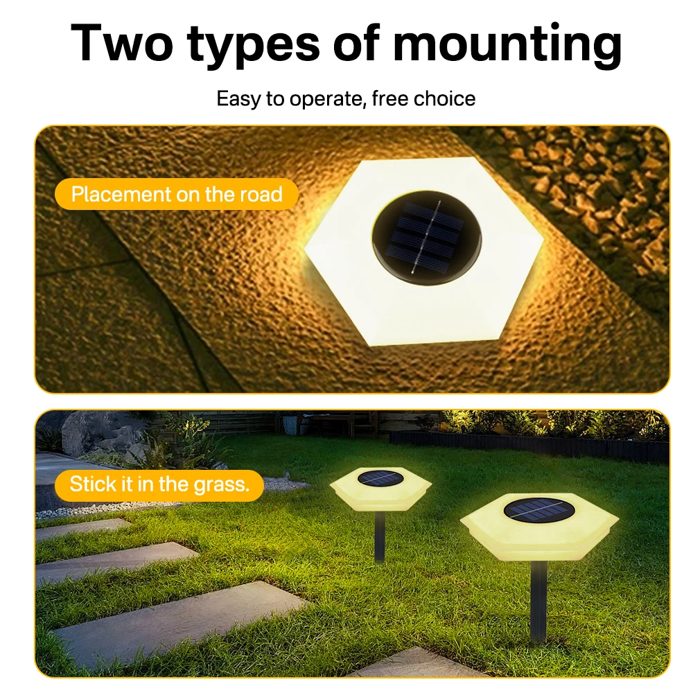 Luces solares para el jardín, impermeables, LED para exteriores, paisaje, Villa, césped, enchufe de tierra, iluminación decorativa para jardín
