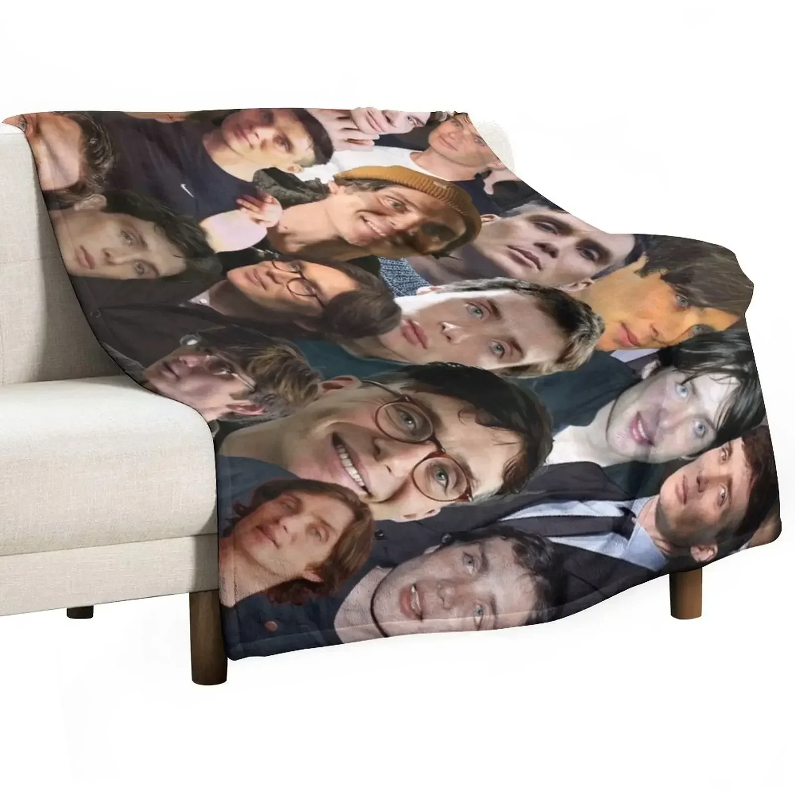 Cillian Murphy Photo Collage Throw Blanket Decoratives Personalized Gift Thins Blankets For Sofas Blankets