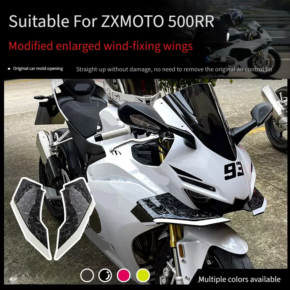 For ZXMOTO 500RR Winglet Enlarged Side Windshield Direct Mount Fairing Spoiler Motorcycle Modification Parts