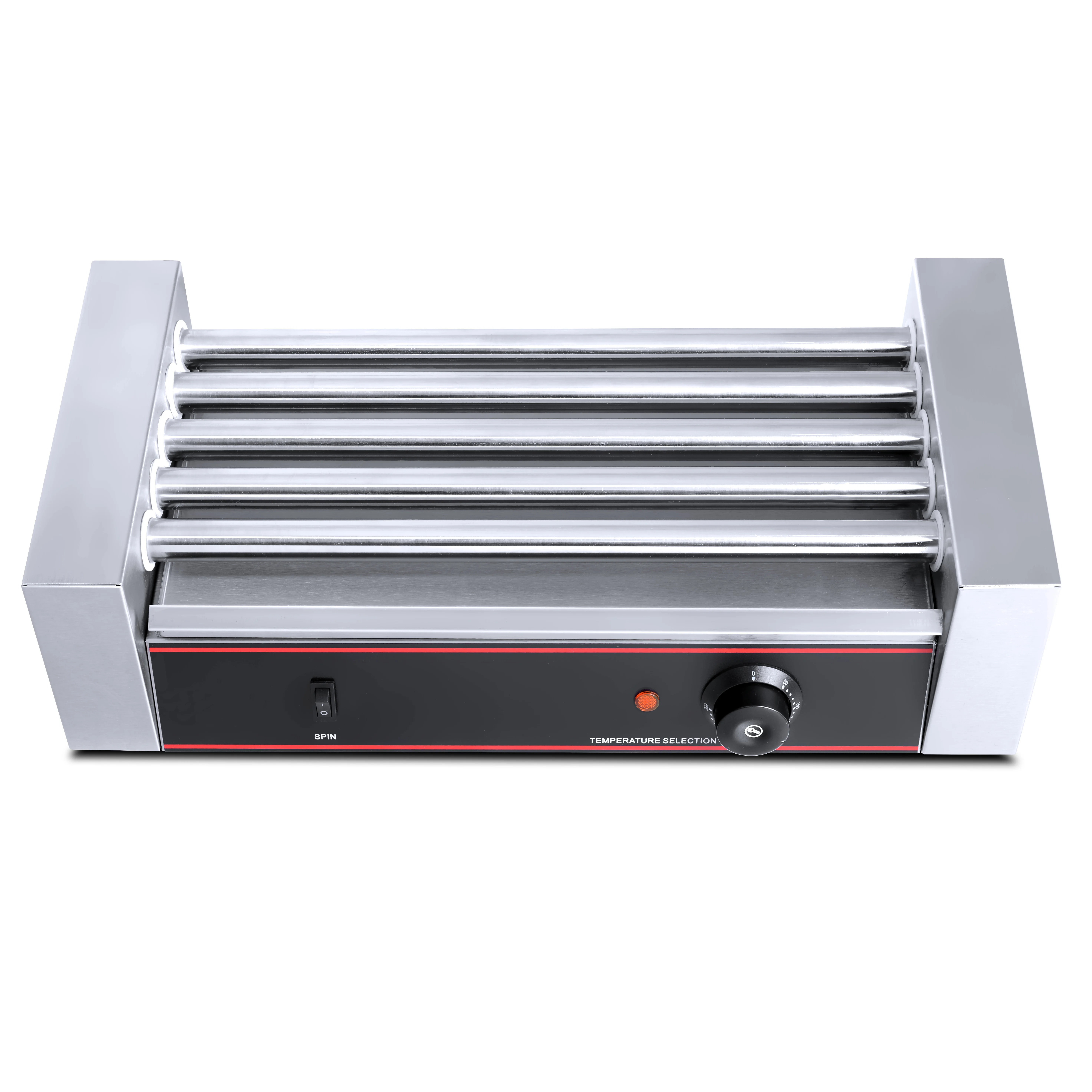 شواية هوت دوج التجارية لـ 7 أسطوانة تسخين كهربائي هوت دوج باخرة باجر السجق شواء آلات سطح الطاولة لموافقة CE