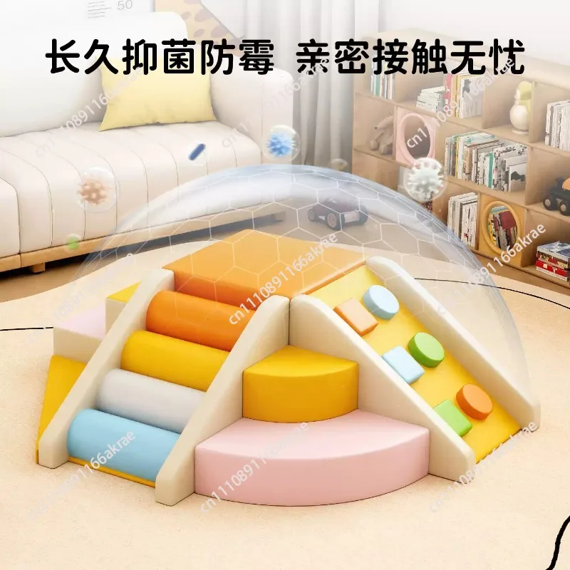Slide Indoor Home Climbing Frame Soft Climbing Slide Combination Soft Bag Climbing Ladder Bed Ladder