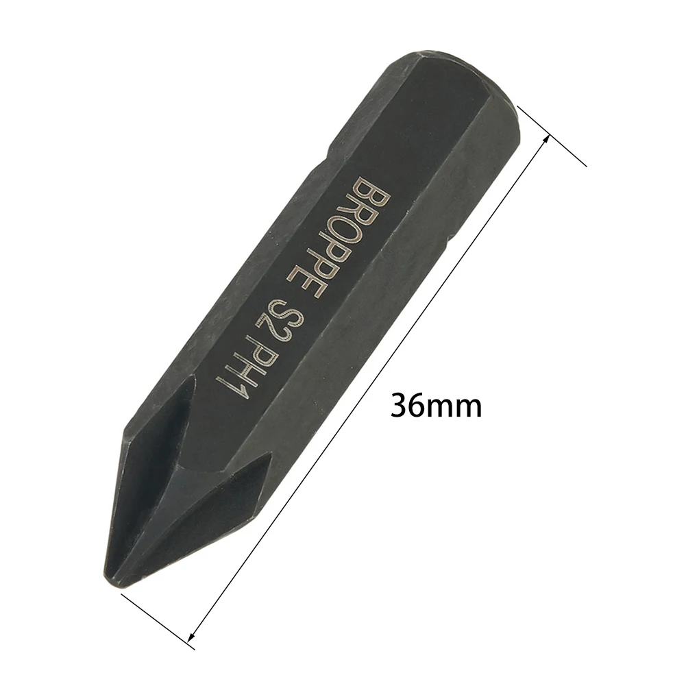 Screwdriver Bit Hex Shank Screw Bit 36mm Length Compatible With PH1 PH2 PH3 Bits For Electric Drill And Handheld Drivers