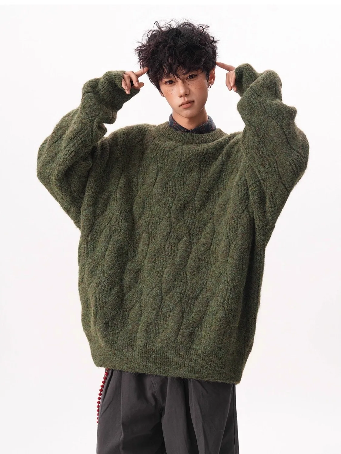 

Loose Casual Knitted Sweater for Men And Women Autumn Winter New Sle Twist round Ne Overhead Soft Comfortable Ciwalk Ou...