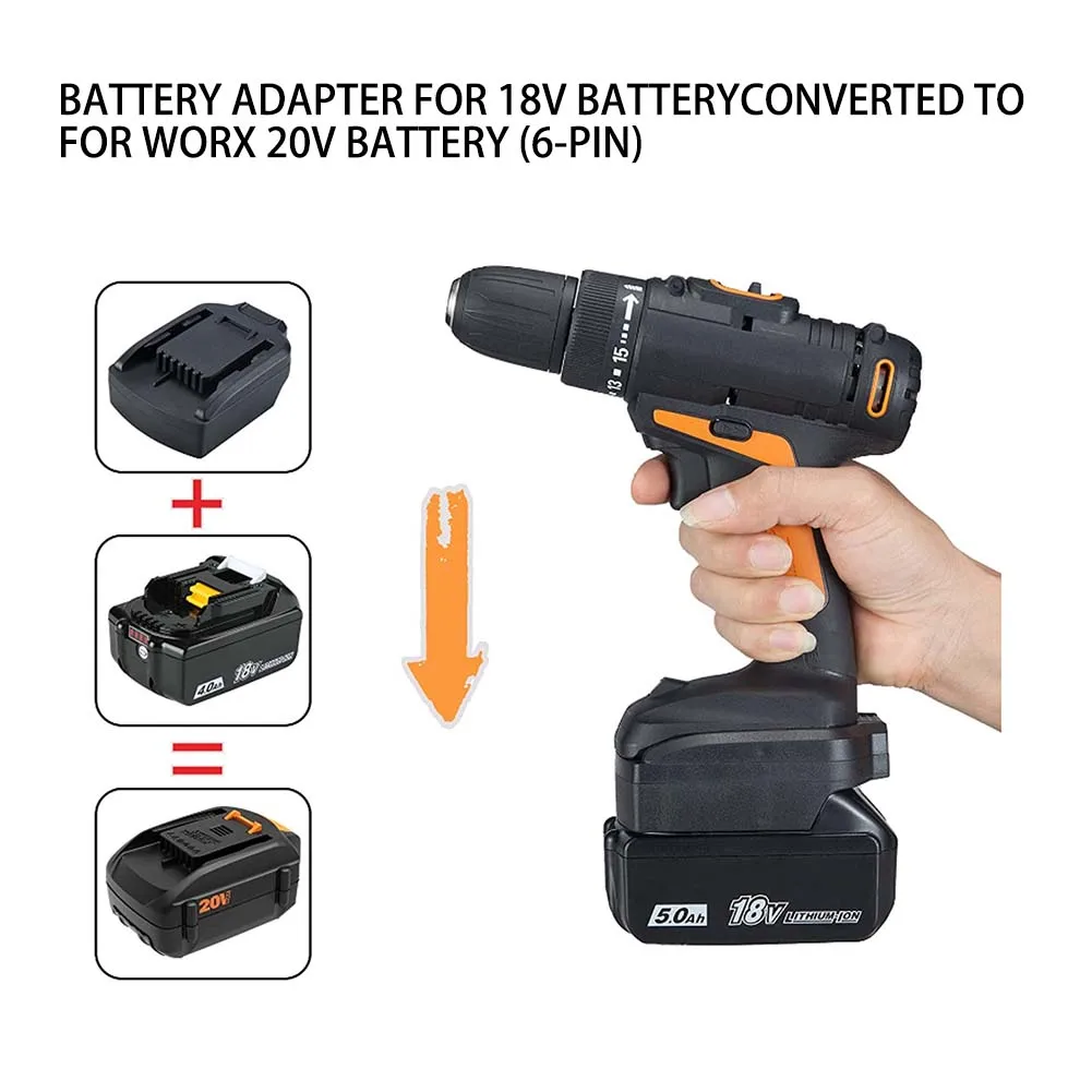 

Battery Conversion Solution Black as Picture Battery Converter Adapter 6-pin Battery Adapter Brand New Unused Item