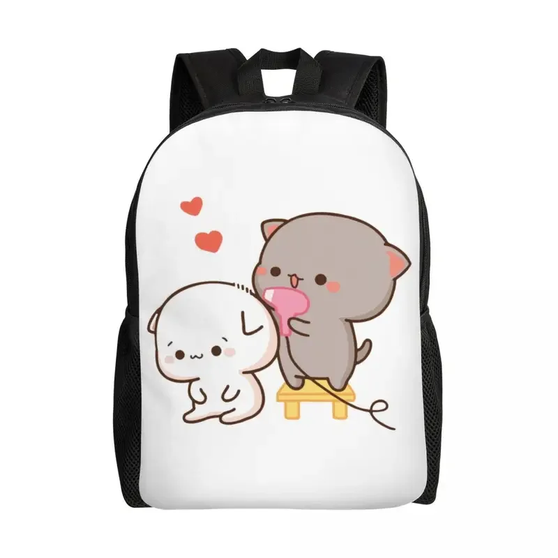 Customized Peach And Goma Mochi Cat Blowdry Backpack Men Women Casual Bookbag for School College Bags