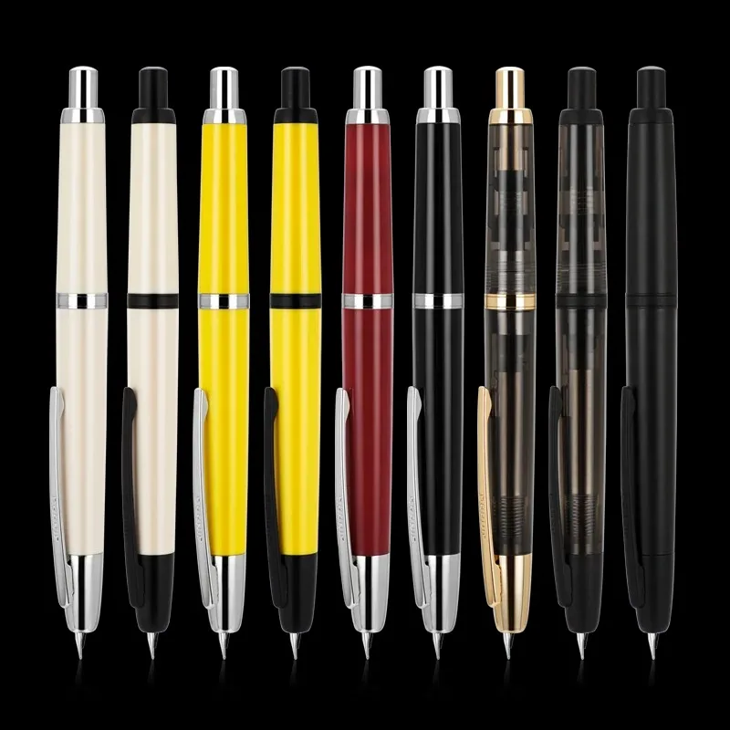 JINHAO 20 Press Fountain Pen Retractable EF F Nib Metal Black Writing Ink Pen with Converter School Office Supplies Stationery