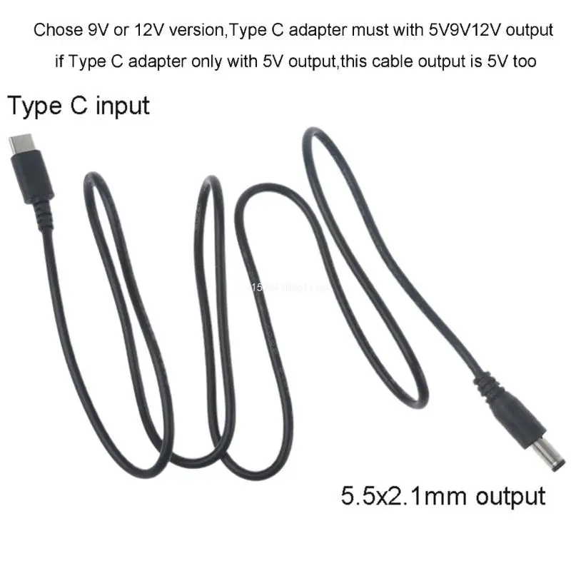 كابل محول USB C إلى DC5.5x2.1mm لتشغيل سريع للأجهزة الرقمية دروبشيب