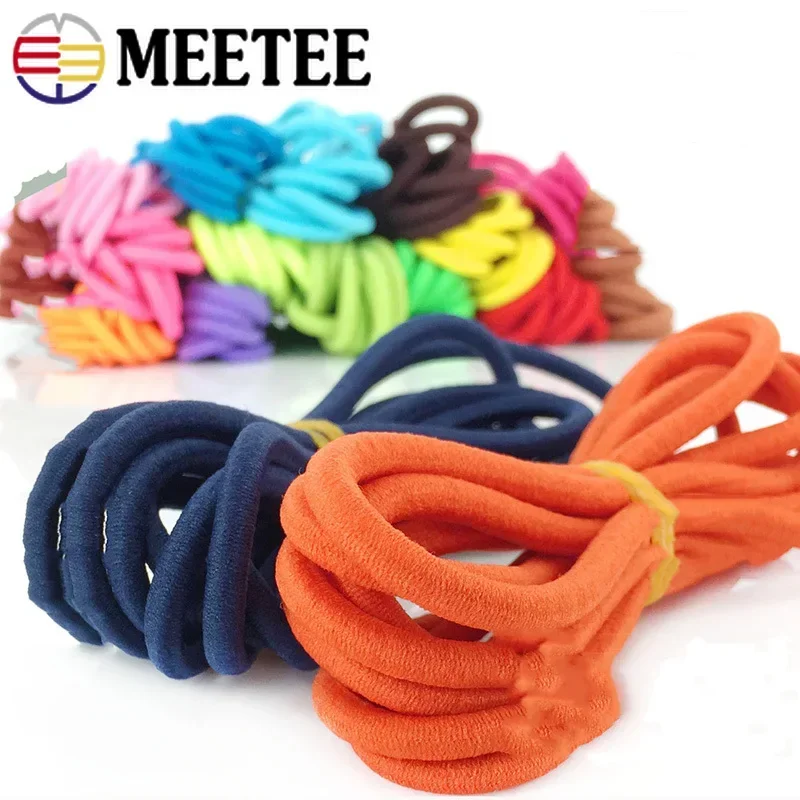 Meetee 5/10M 5mmColor Corda Elastica Rotonda di Spessore Elastico Copricapi Mutanda Cinghia Primavera del Cavo FAI DA TE Germnet cucire Scrapbooking