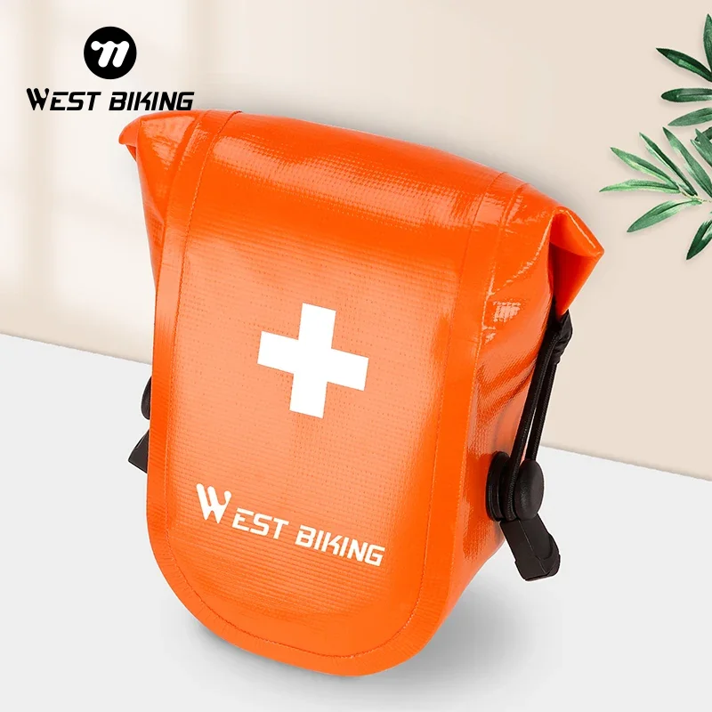 WEST BIKING Bicycle Emergency Medical Bag Outdoor Portable First Aid Kit  100% Waterproof PVC  Cycling Hiking First Aid Tools