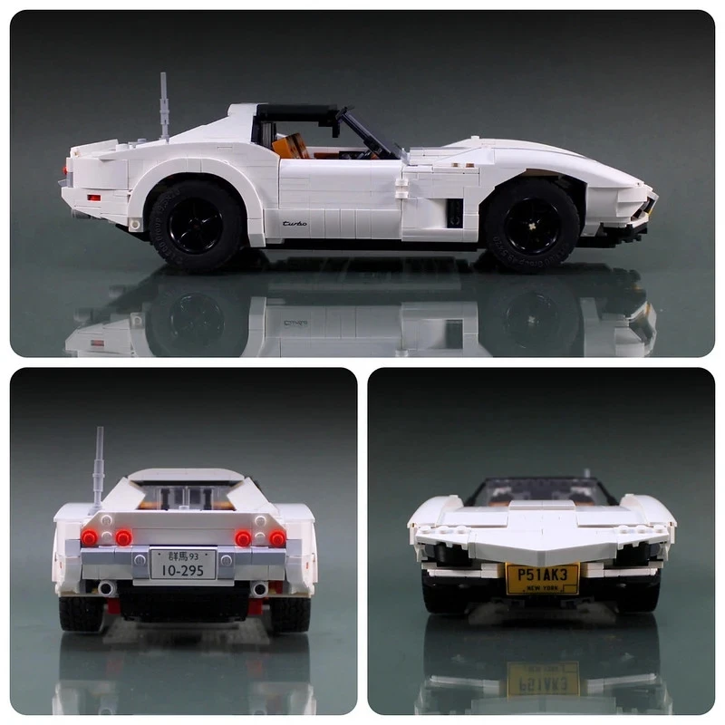1254pcs MOC 95636 Retro Corvettee C3 Super กีฬารถรุ่น Compatible 10295 Building Block อิฐ DIY ของเล่น Chrismas ของขวัญเด็ก