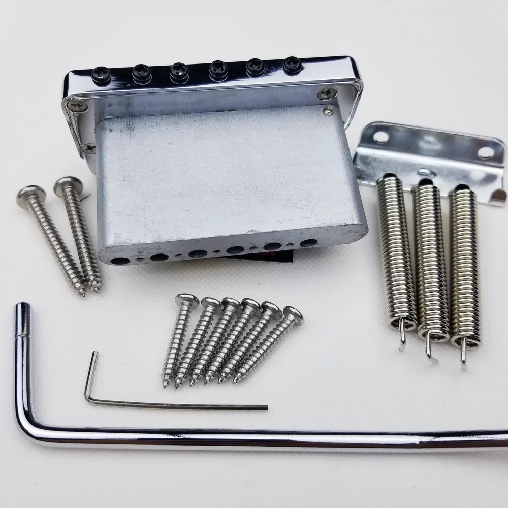 

Yue Yun Music Store--Discount Hot Sale--Wilkinson Electric Guitar Tremolo System Bridge Chrome Silver WOV09 Guitar Parts
