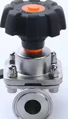 Manual Straight-Through Sanitary Diaphragm Valve, Stainless Steel Hygienic Valve, Quick Install Clamp Weld Connection