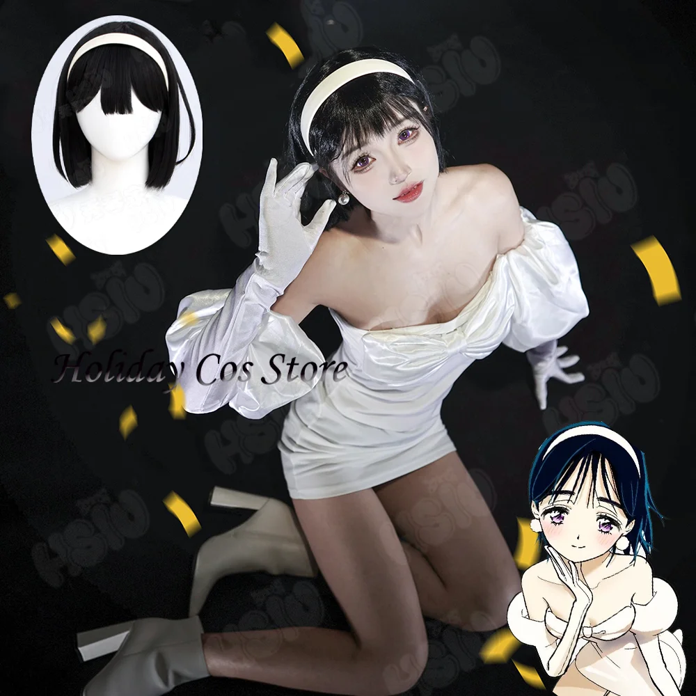 Sua Cosplay Clothing Wig Anime Alien Stage Sua Cosplay Costume White Dress Skirt For Halloween Carnival Women Role Play Prop