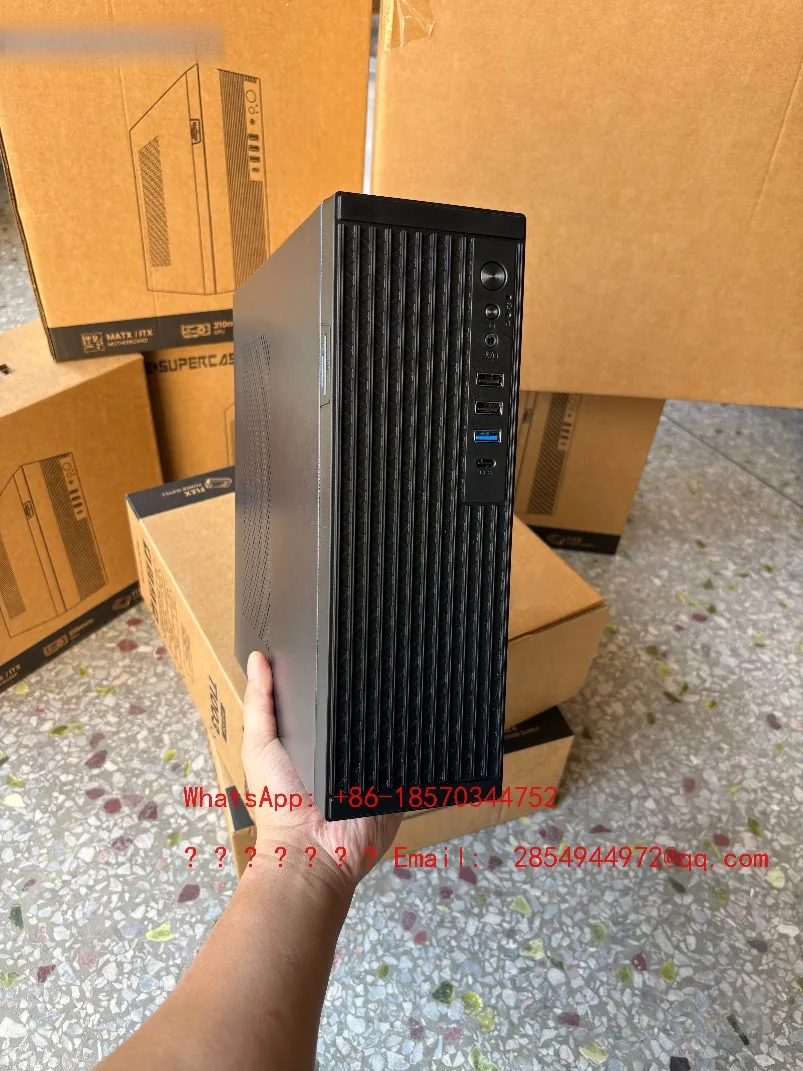 New Desktop Desktop Mini Chassis Business Office Air-cooled Thick Plate Black 1u Power Supply Small Chassis Thickened