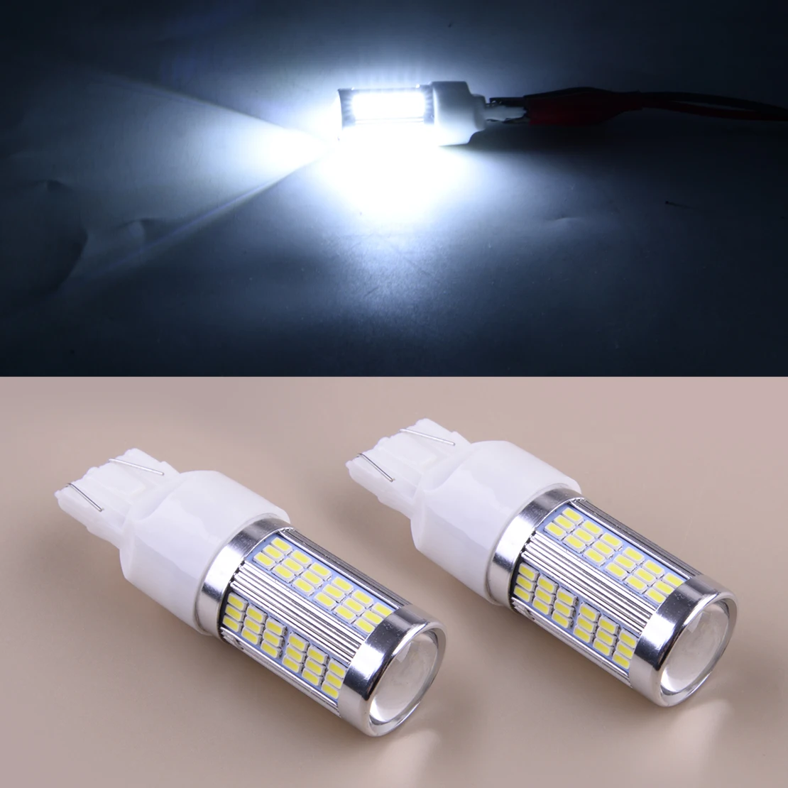

2Pcs White High Power 102-SMD LED Daytime Running Light DRL Lamp Bulbs 12V Fit for Fiat 500 500L 2014 2015 2016 2017 2018 2019