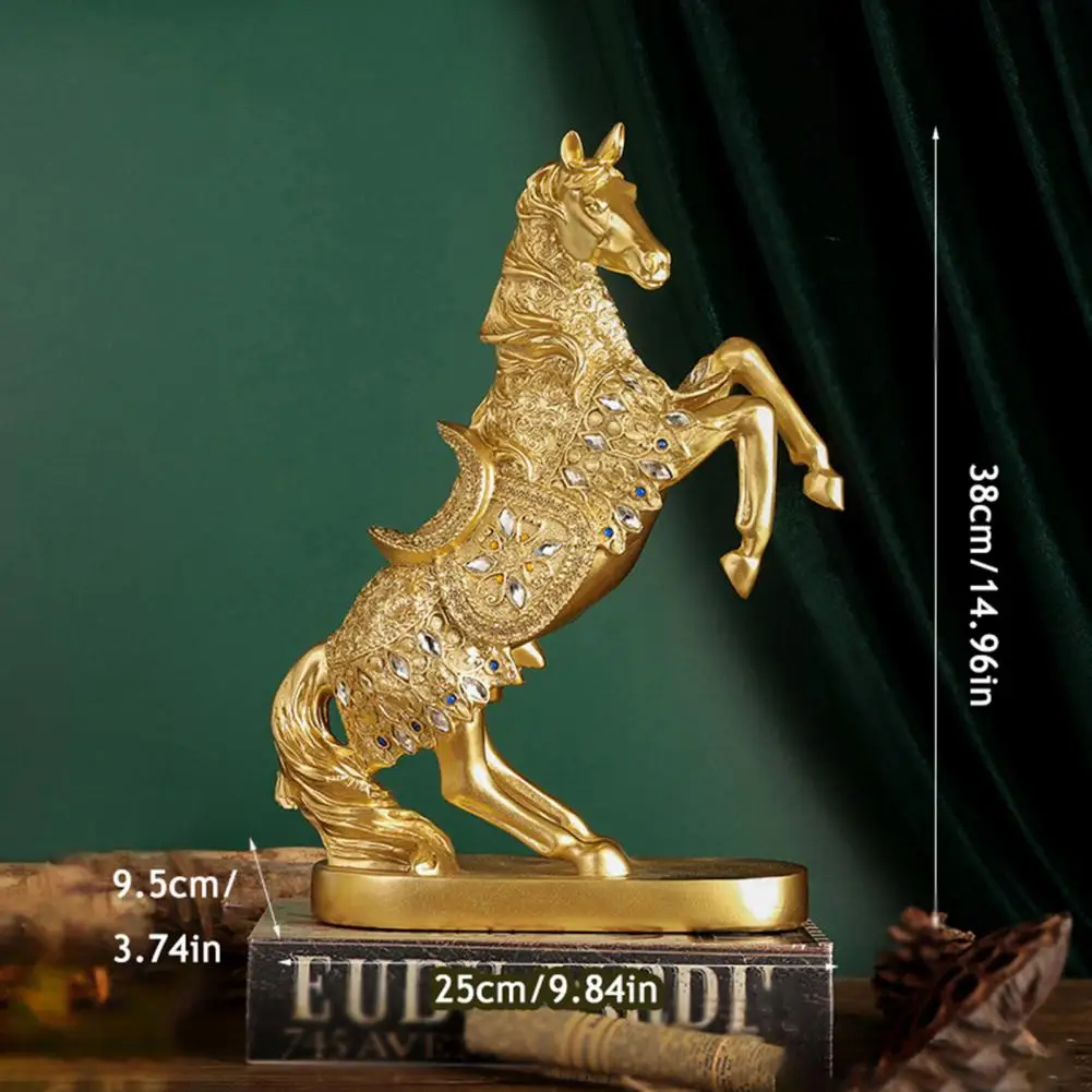 Horse Ornament for Home Decor Positive Energy Horse Ornament Success Horse Ornament Resin Figurine Artistic Good Luck for Tv