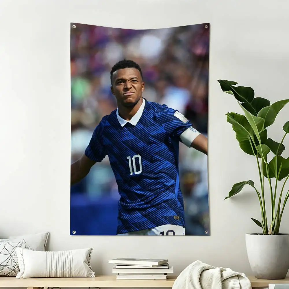 The Speed Demon Kylian M-Mbappe  Home Decor Vertical Flags Indoor Outdoor Hanging Decor for Bedroom Living Room Wall Decoration