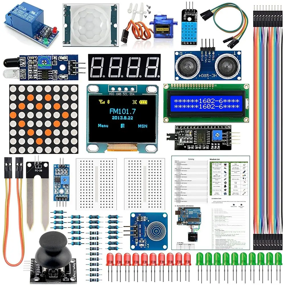 Starter Kits for Arduino Kits R3 Nano V3.0 Mega 2560 Mega 328 Kit Project Kit Compatible with Arduino IDE