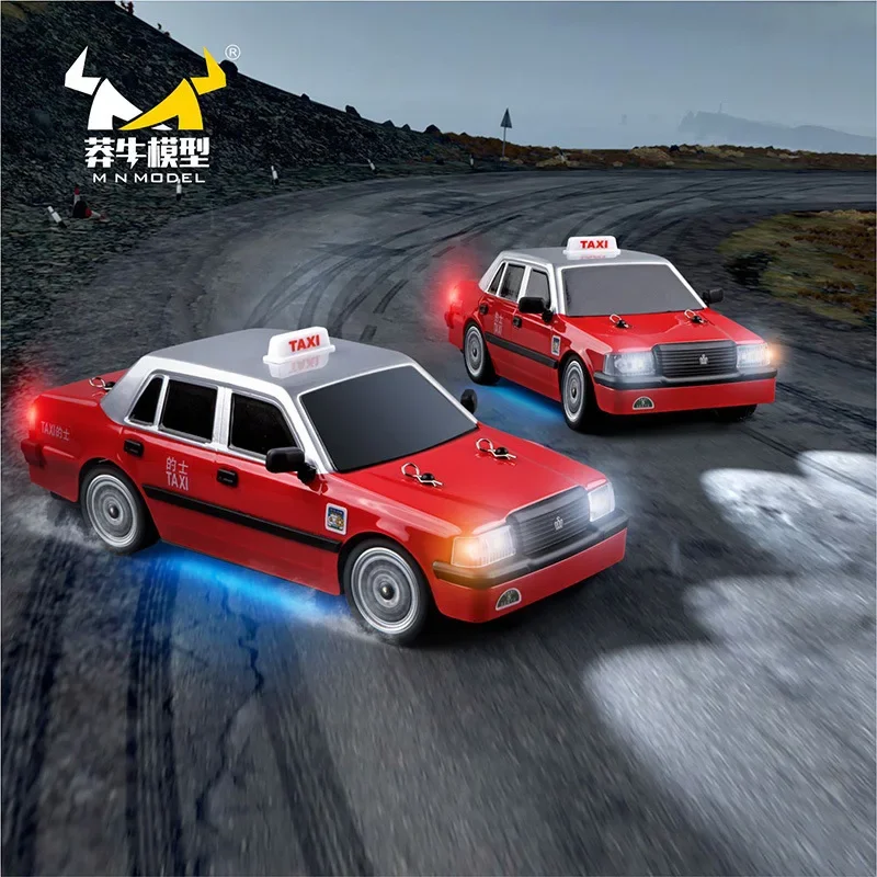 New Mn-38 Mang Niu 1:16 Full Scale Drift Remote Control Car Rc Car Hong Kong Taxi Taxi High-speed Drift Car Boy Toy Gift Box