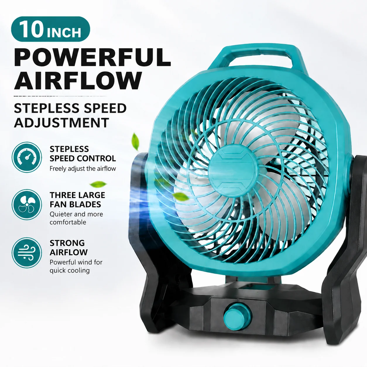 Makita Wireless Recharge Fan Electric Blower Outdoor Camper Air Circulator Rotatable Head Tent Cooler For 18V Cell