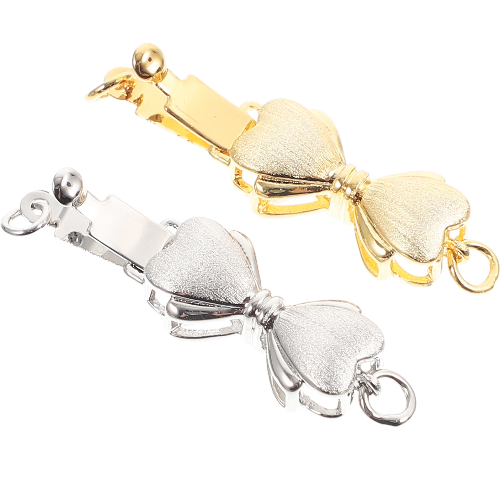 

2 Pcs Closure Clasps Charm Necklace Connector Jewelry Making Bracelet Supply Converter
