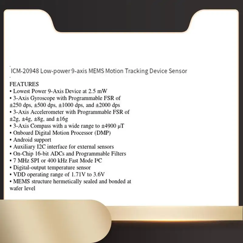 ICM-20948 Low Power 9 Axis MEMS Motion Tracking Device Sensor-N36R