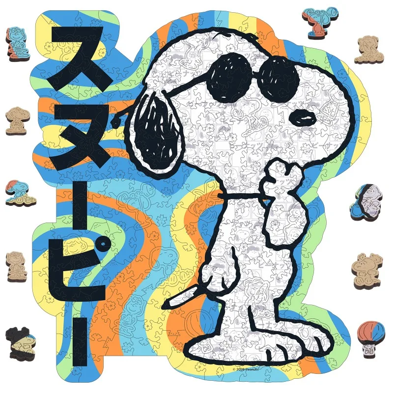 

Деревянный пазл «Арахис» с Снупи: Забавный аниме-дизайн, 11.8*11.8 дюймов, высокое качество, развивающая игра для тренировки мозга, настенный декор, подарок для взрослых