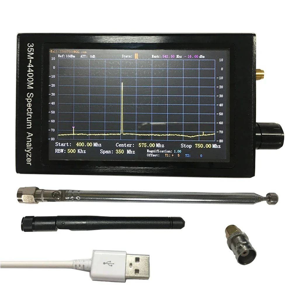 

2024 Handheld Portable Spectrum Analyzer 35m-4400mhz Test Laboratory RF RF High Frequency EMC Rectification