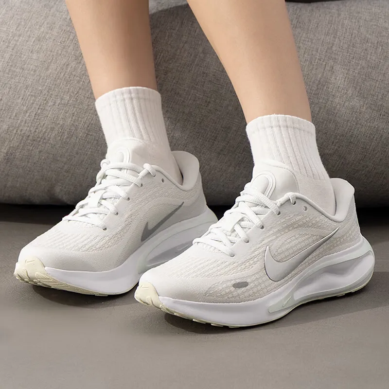 Womens Running Shoes FJ7765-122 Summit White Metallic Silver Pale Green Coconut Milk Sea Glass Blue Knit Synthetic Mesh Upper So