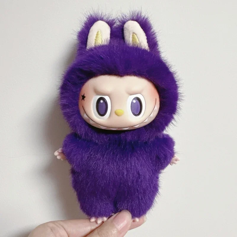 Labubu-Muñeca Modelo de la serie del reino morado milanés, muñeco de juguete de 17cm con cara esmaltada, figuras de monstruos, llavero, regalos de