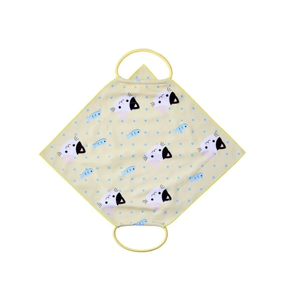 1Pc Cat Printed Insulated Lunch Bag Reusable Foldable Self Adhesive Wrap Pouch Self-adhesive Foldable Carry Tote Bag