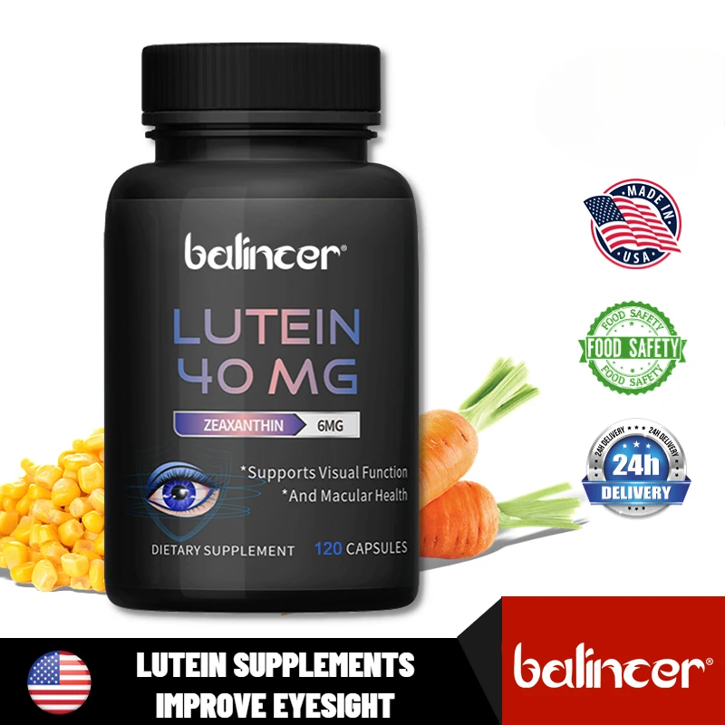 Balincer Lutein and Zeaxanthin Extract Supplement with Lutein 40mg Zeaxanthin 6mg-for Dry Eye Vision Health-Non-GMO,Gluten-Free