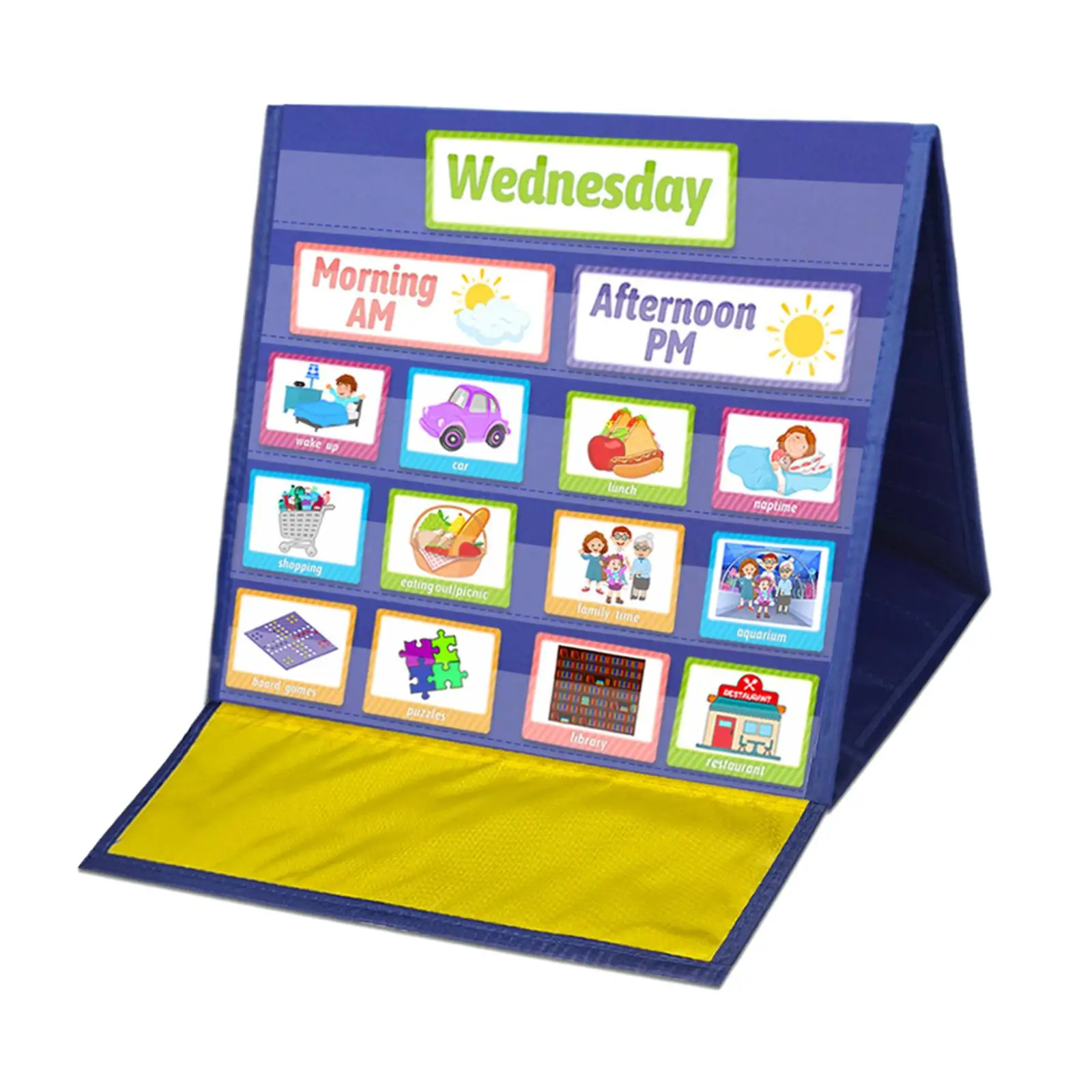 Visual Behavioral Routine Tool,Kids Visual Schedule Chart Calendar Portable with Magnets Learning Materials for Home Behavior
