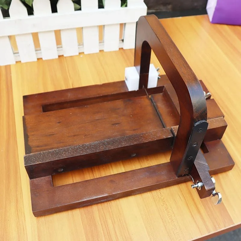 Wooden Soap Cutter, Wire Slicer Cutting Tool With Size Scale For Handmade Soap Loaf Cheese Butter Candles