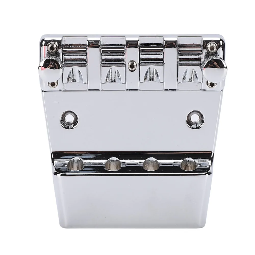 Professional Metal Bass Bridge Silver Bass Guitar Bridge Hardtail Saddle Bridge For Guitar Repair