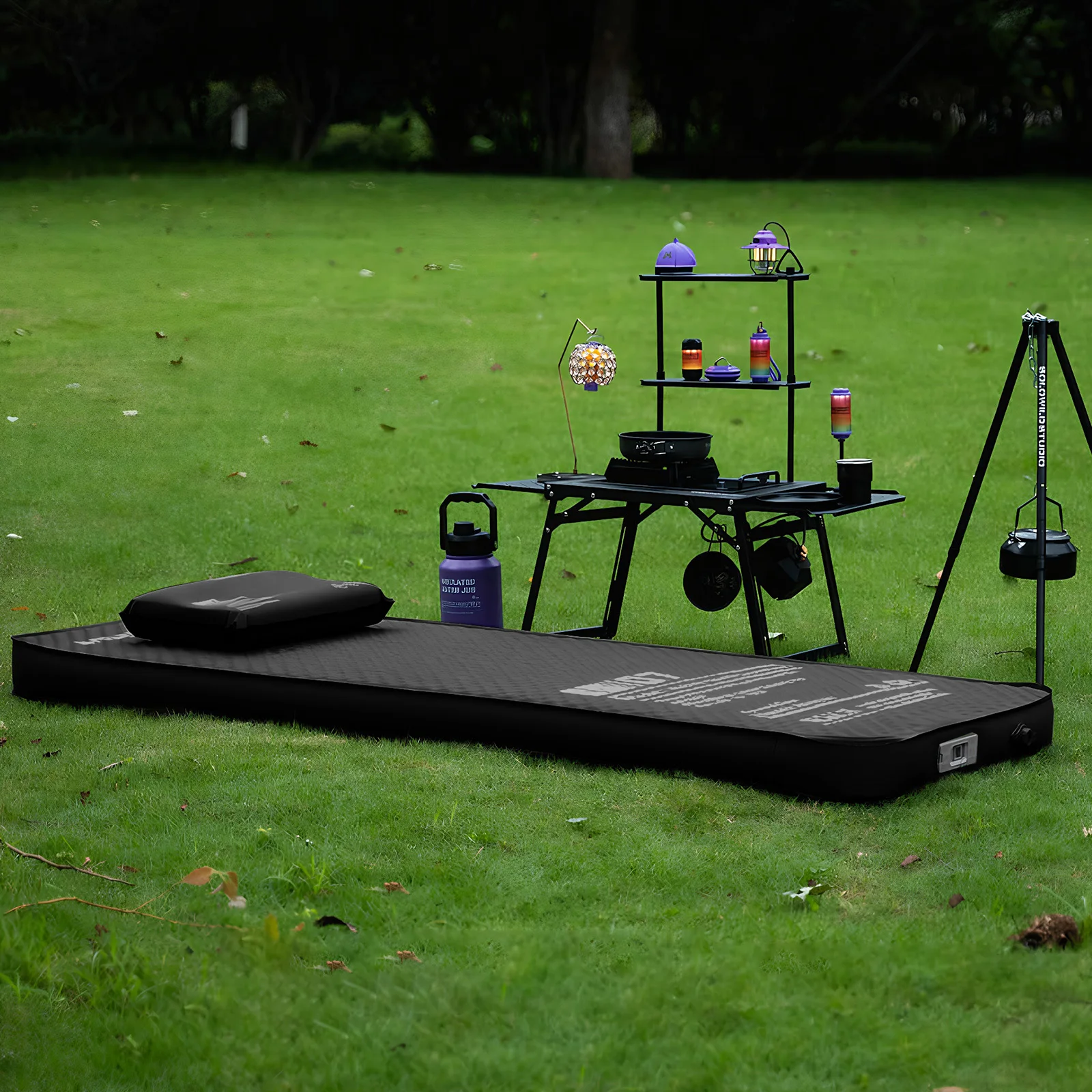 

Надувной кемпинговый коврик с насосом, автоматический надувной матрас, компактный надувной матрас для походов, пеших прогулок и путешествий