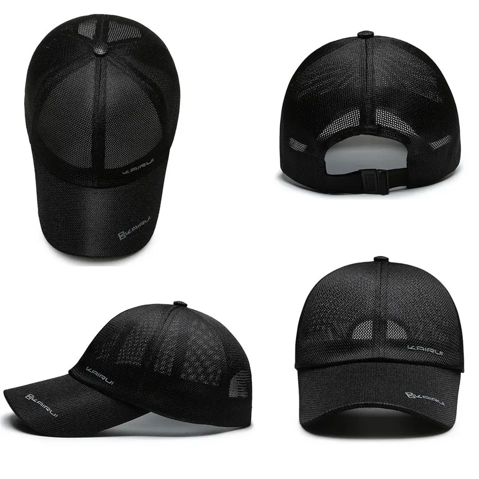 Breathable Outdoor Breathable Men Women Thin Mesh Peaked Cap Sun