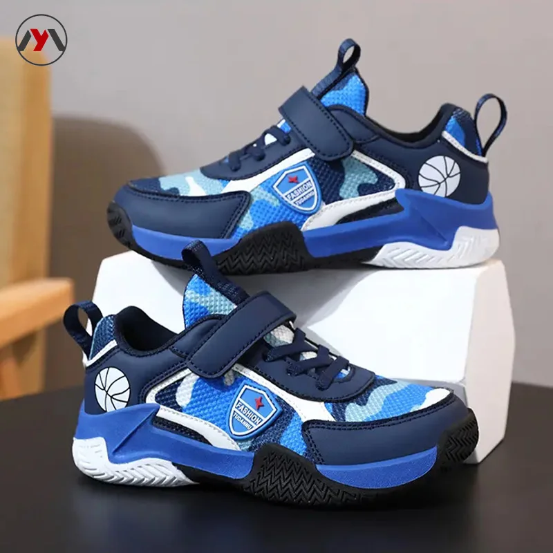 Non-slip Children Sport Shoes Wear-resistant Outdoor Boys Basketball Sneakers Rubber Kids Shoes