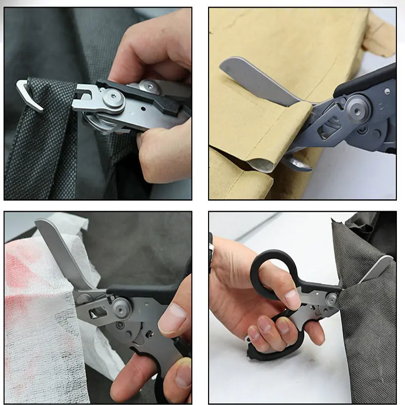 Multifunction Raptor Tactical Scissors Folding Medical Scissors First Aid Outdoor Survival Tool Combination Emergency Scissors